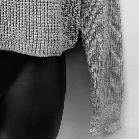 NWT LUNYA Grey Waffleknit Crop Sweater - Picture 7 of 8